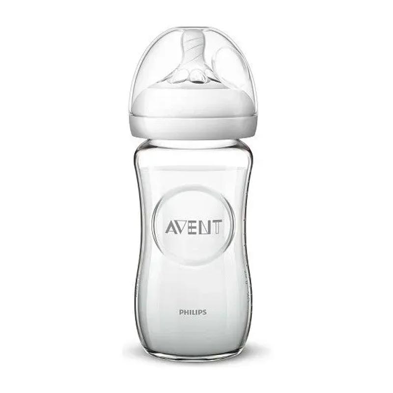 Philips Avent Glass Feeding Bottle 240ml 1m+
